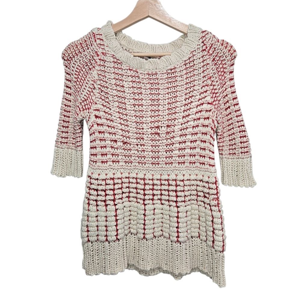 Anthropologie Fiets Voor Hidden Glow Open Knit Sweater